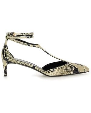 KHAITE Leather Heel - Metallic