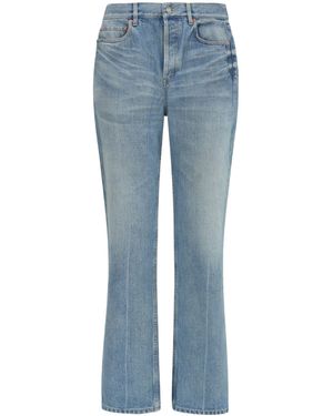 Saint Laurent Mid-Rise Straight Jeans - Blue