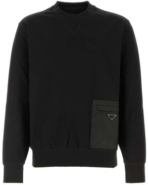 Prada Stretch Jersey Sweatshirt - Black