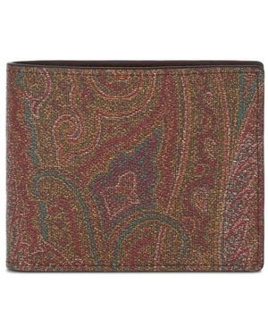 Etro Arnica Bi-Fold Wallet - Brown