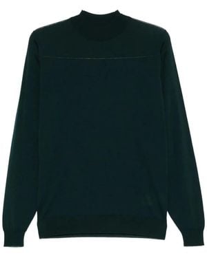 John Smedley Extra Fine Merino Wool Turtle Neck Jumper - Green