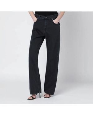 Haikure Charcoal Wideleg Jeans - Blue