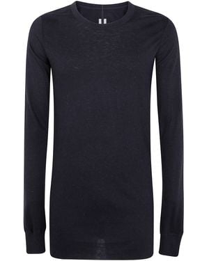 Rick Owens "Basic" Long Sleeves T-Shirt - Blue