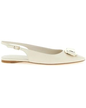 Ferragamo 'Zelmy' Slingback - White