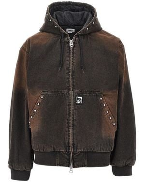 Obey Studded Denim Blouson Jacket - Black