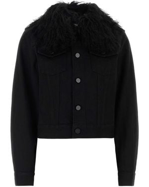 Alaïa Alaia Trucker Jacket Denim - Black
