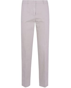 Peserico Strech Gabardine Trousers - Grey