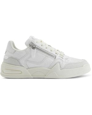 Giuseppe Zanotti Printed Cow Suede Trainer - White