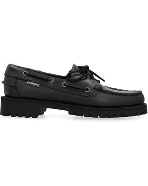 Sebago Ranger Waxy Leather Moccasins - Black