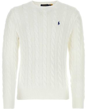 Polo Ralph Lauren Ls Driver Cn-Long Sleeve-Pullover - White
