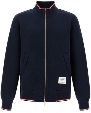 Thom Browne Rwb Piping Sweatshirt - Blue