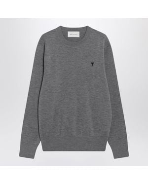 Ami Paris Ami De Coeur Jumper - Grey