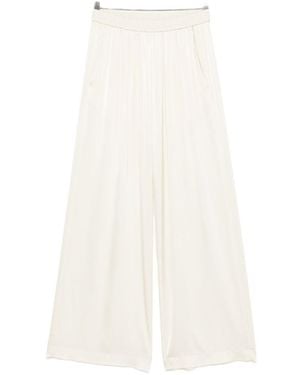 Forte Forte Silk Satin Trousers - White