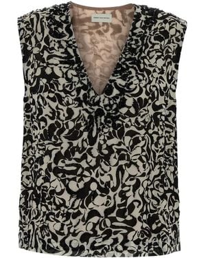 Dries Van Noten 00460-College Emb 3006 W.W.Top - Black