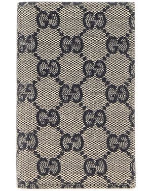 Gucci Gg Canvas Essence Classic Card Holder - Gray