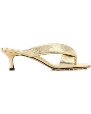 Bottega Veneta Leather Niva Mules - Natural