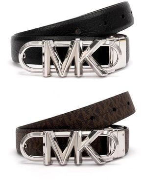 Michael Kors Reversible Monogram Belt - Black