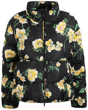 Balenciaga Floral Insulated Zip-Up Jacket - Green