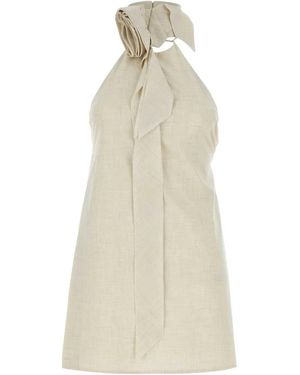 Camilla & Marc Sand Stretch Polyester Blend Floris Top - White