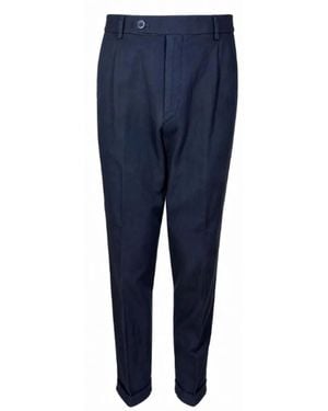 GTA Cotton Lino Polyamide Pants - Blue
