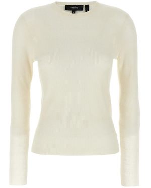 Theory Viscose Linen Jumper - Natural