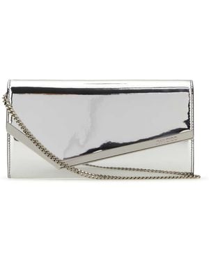 Jimmy Choo Synthetic Leather Emmie Clutch - Grey