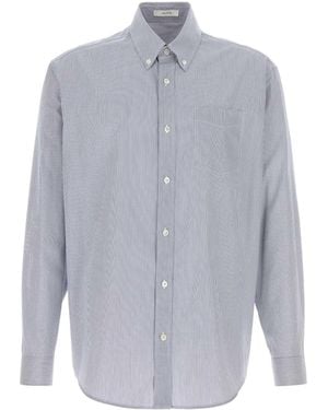 The Row Embroidered Poplin Pompeo Shirt - Gray