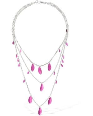 Isabel Marant Metal Shiny Leaf Necklace - White