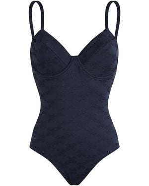 Vilebrequin Jacquard Swimsuit With Structured Cups - Blue