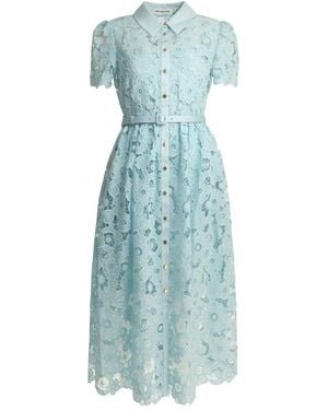 Self-Portrait Lace Midi Dress - Blue