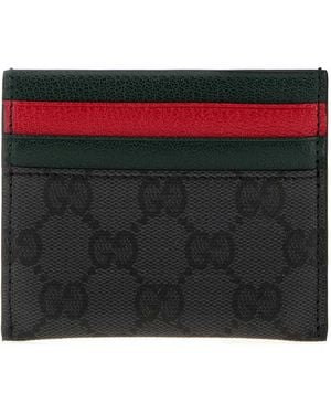 Gucci Printed Canvas Card Holder - Black