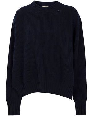 Nuur Long Sleeves Round Neck Sweater - Blue
