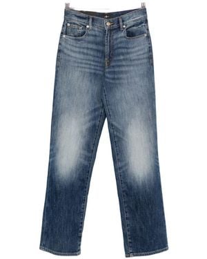 Seven7 Stovepipe Denim Jeans - Blue