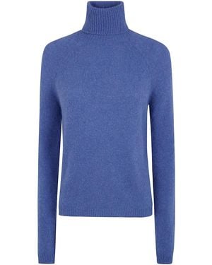 Base London Turtle Neck Sweater - Blue
