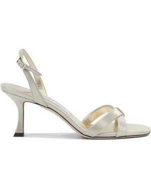 Jimmy Choo "Elsy 70Mm" Heeled Sandals - Metallic