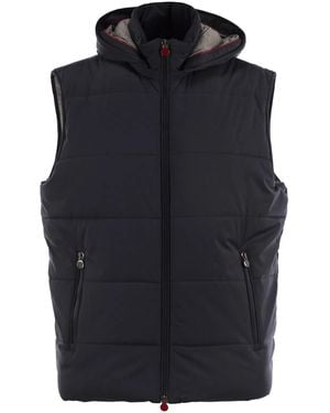 Kiton Hooded Sleeveless Jacket - Black