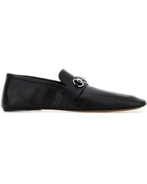Gucci Horsebit Leather Loafers - Black