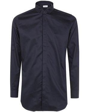 Tintoria Mattei 954 Wing Collar Shirt - Blue