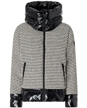 Pinko Tweed Down Jacket With Detachable Sleeves - Gray
