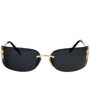 Miu Miu Metal Sunglasses - Black