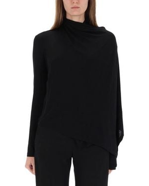 Helmut Lang Top With Scarf - Black