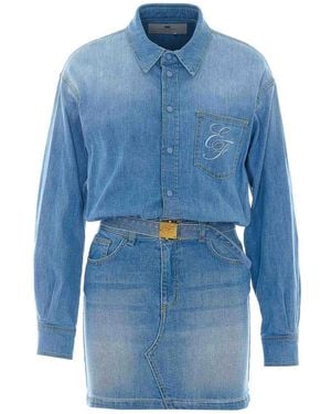 Elisabetta Franchi Denim Dress - Blue