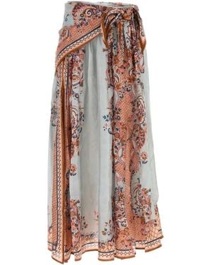Zimmermann Aster Scarf Midi Skirt - White