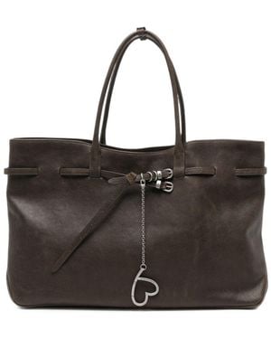 Marge Sherwood Grandma Leather Tote Bag - Black