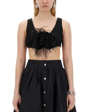 Moschino Vests With Rose - Black