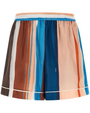 Fendi 'Venetian Stripes' Shorts - Blue