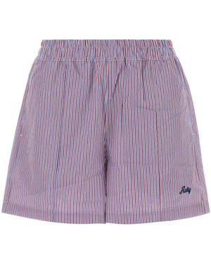 Autry Embroidered Poplin Shorts - Purple