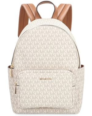 MICHAEL Michael Kors Medium Tanner Backpack With Logo Print - Natural
