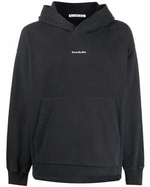 Acne Studios Franklin Stamp Logo Oversize Hoodie - Blue