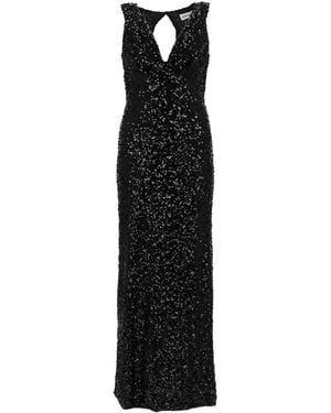 P.A.R.O.S.H. P.A.R.O..H. Full Sequin Long Dress - Black